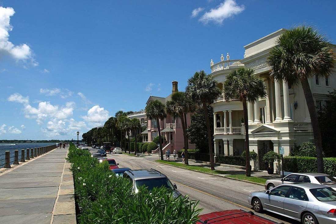 Charleston harbor, one of the Southeast departure ports