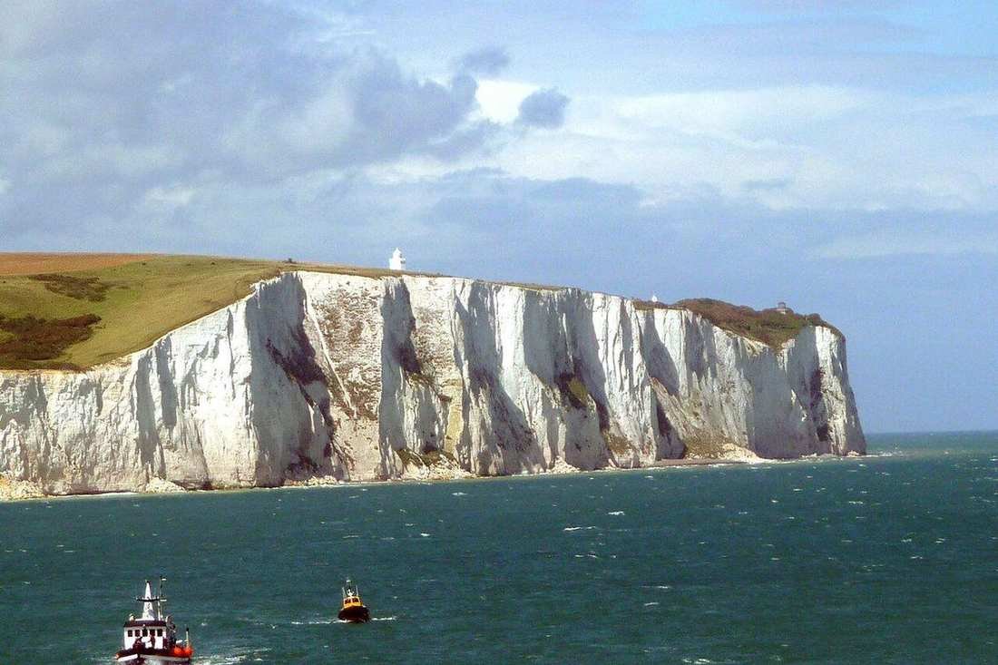 The white cliffs at Dover