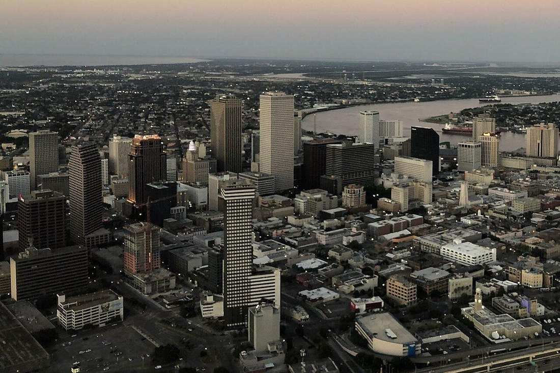 New Orleans along the river