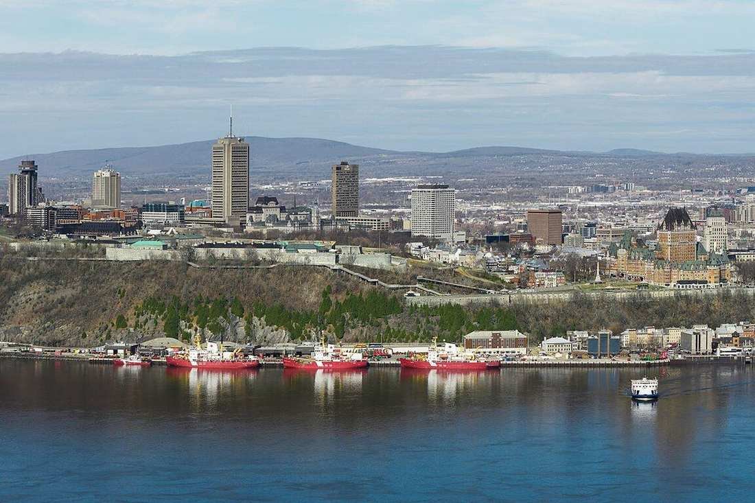 Quebec City above the St. Lawrence