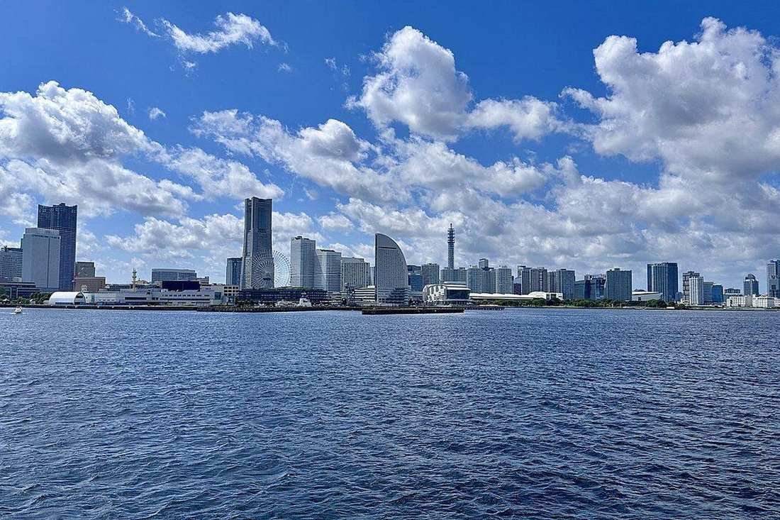 Yokohama harbor, the port for Tokyo