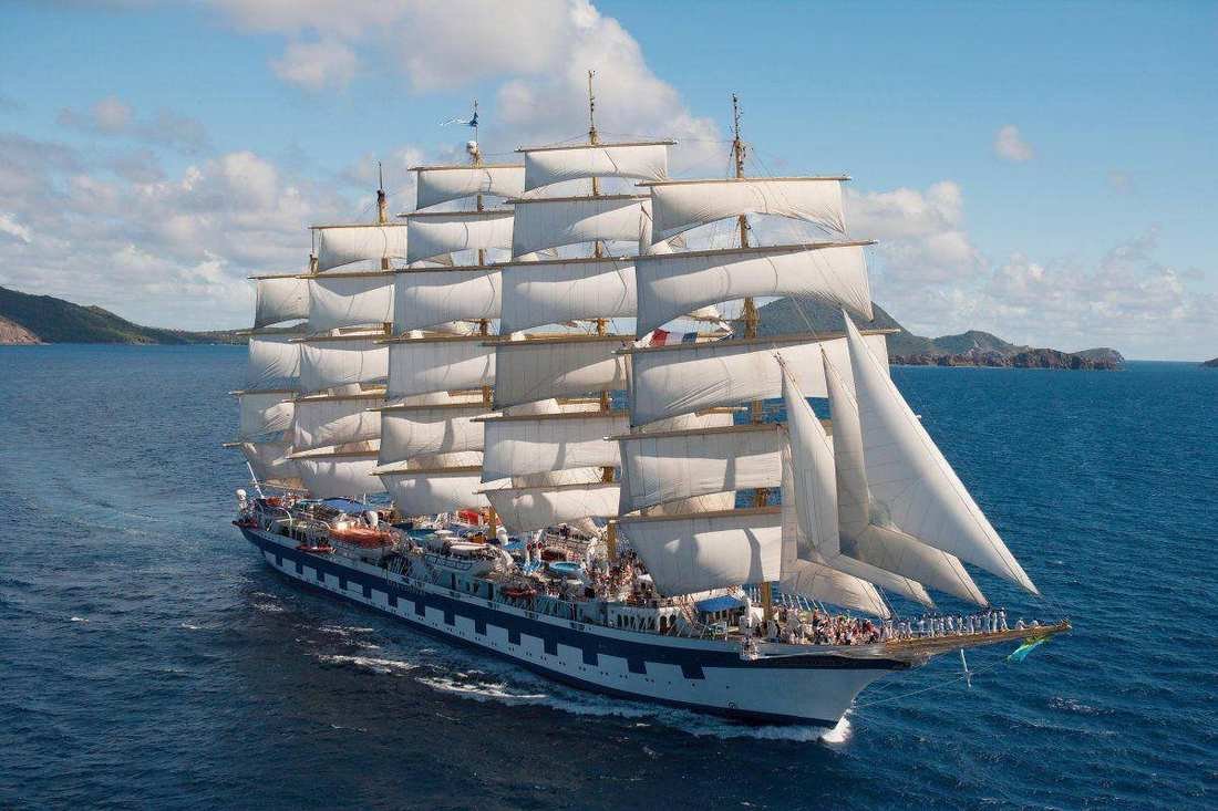 Royal Clipper under full sail