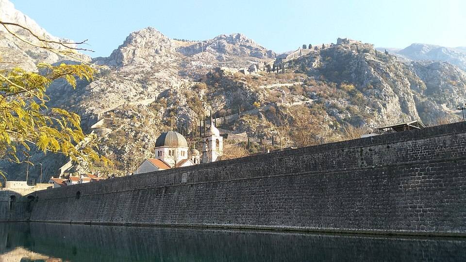 The walls climbing the hill behind Kotor