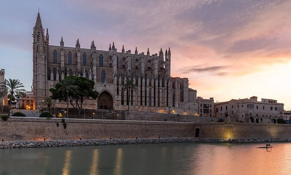 The cathedral in Palma de Mallorca