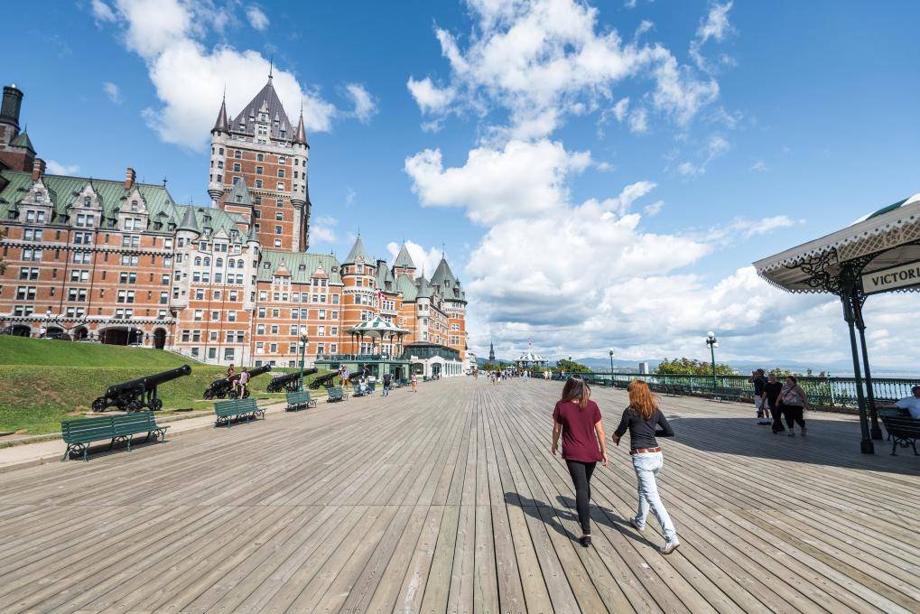 The terrace in front of the Château Frontenac in Quebec City